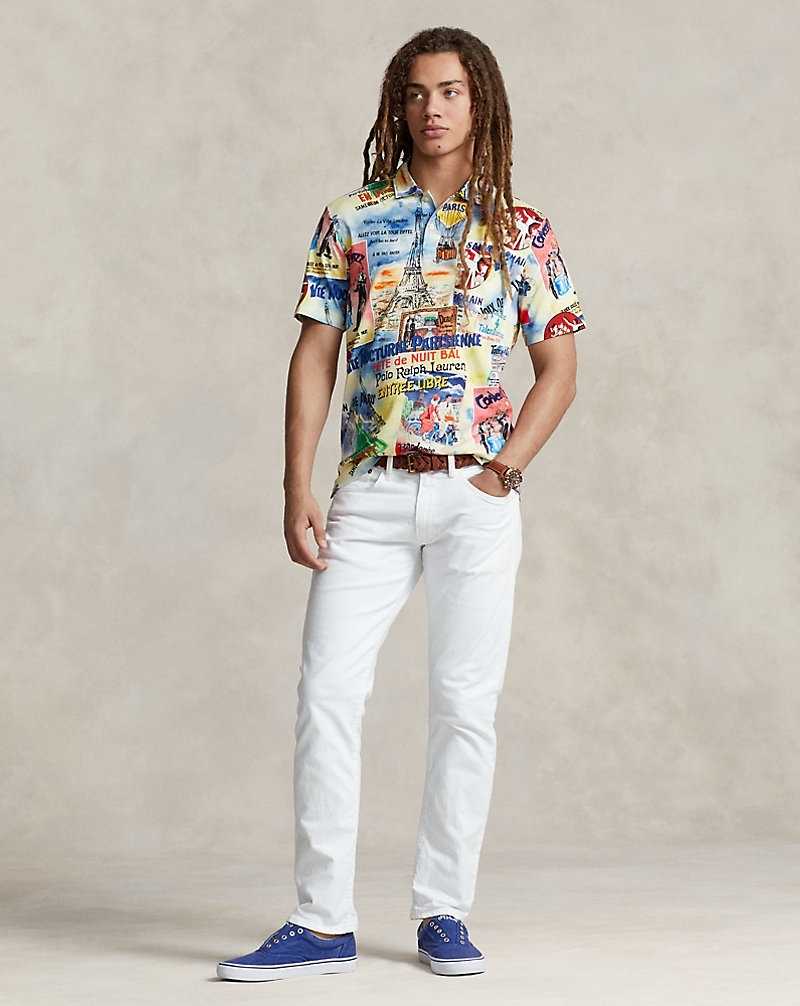 Camisa Polo Ralph Lauren Standard Fit Printed Jersey Hombre City Of Lights Poster | DCKFVRP-24 - vista 3