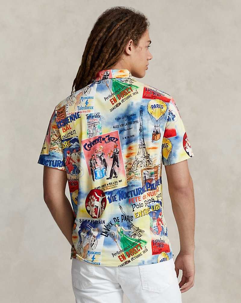 Camisa Polo Ralph Lauren Standard Fit Printed Jersey Hombre City Of Lights Poster | DCKFVRP-24 - vista 4