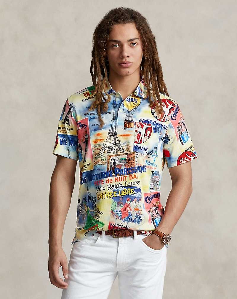 Camisa Polo Ralph Lauren Standard Fit Printed Jersey Hombre City Of Lights Poster | DCKFVRP-24 - vista 1