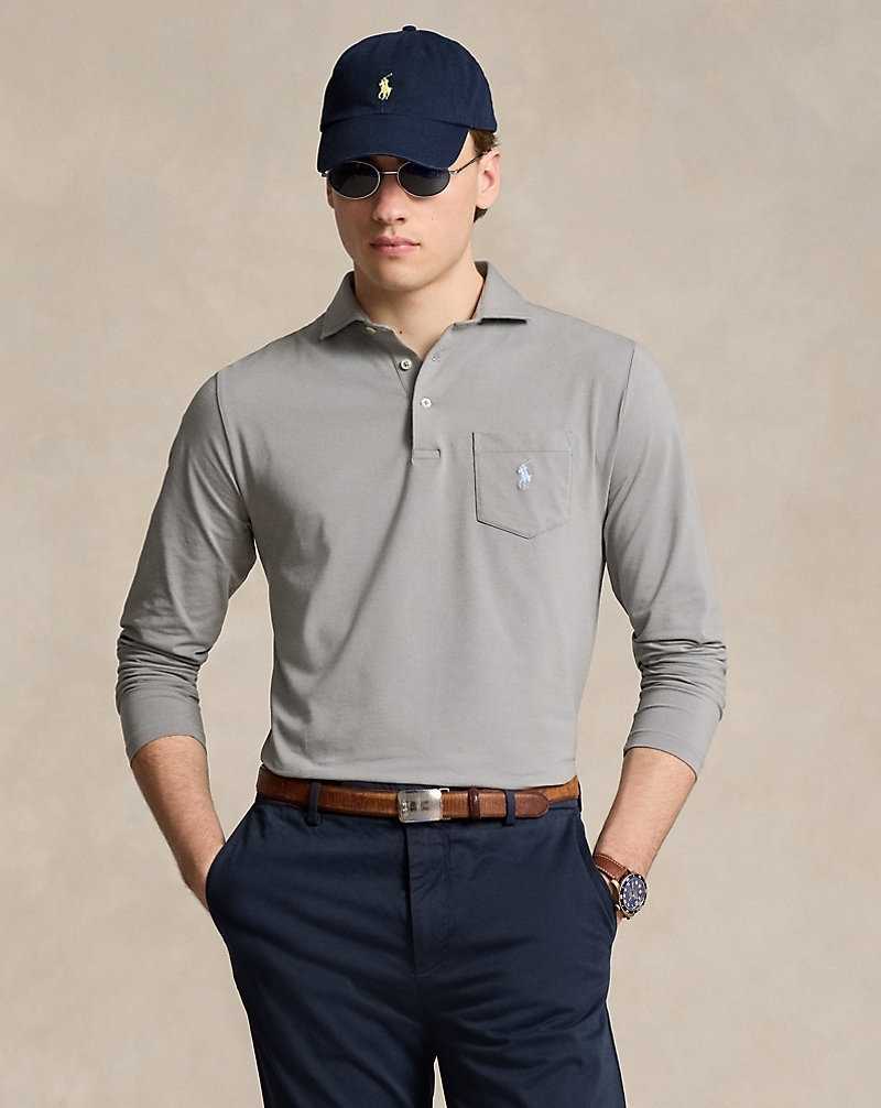 Camisa Polo Ralph Lauren Stretch Lisle Hombre Grises | YAIRPBT-62 - vista 1