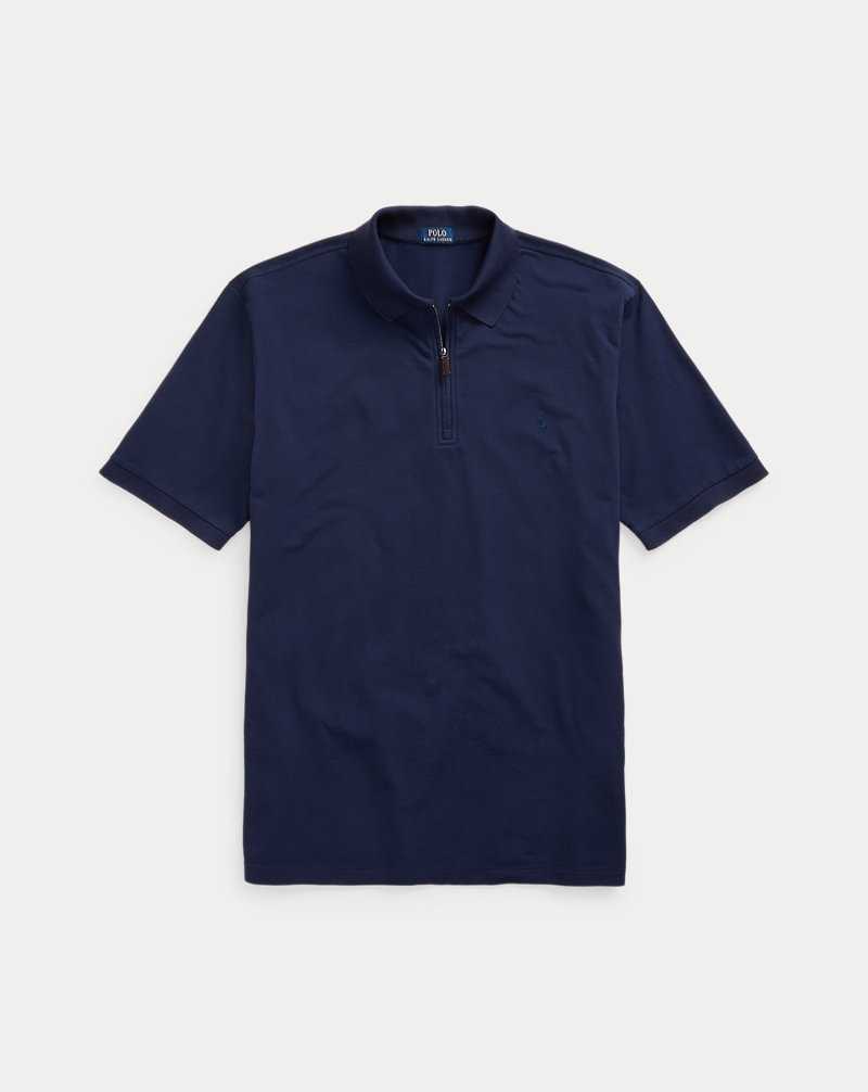 Camisa Polo Ralph Lauren Stretch Mesh Zip-Placket Hombre Refined Navy/C7587 | AGCJPRN-49 - vista 2