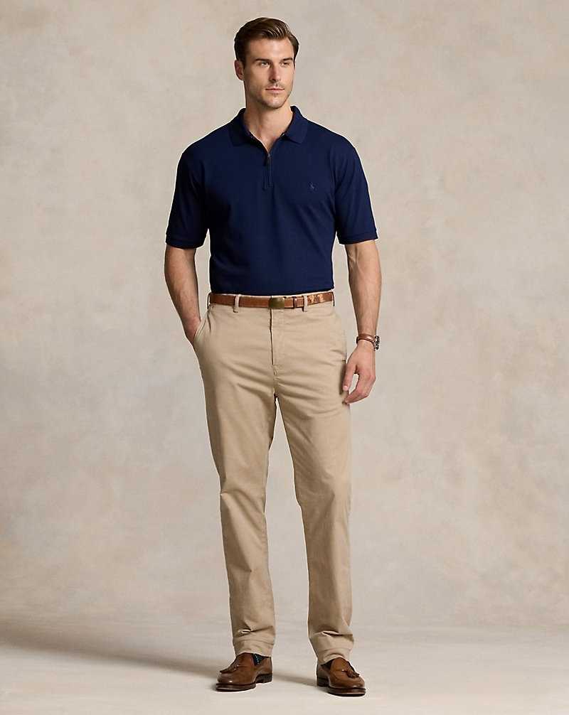 Camisa Polo Ralph Lauren Stretch Mesh Zip-Placket Hombre Refined Navy/C7587 | AGCJPRN-49 - vista 3
