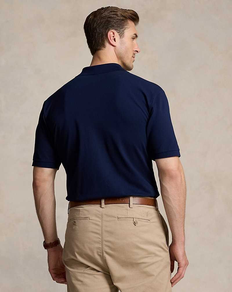 Camisa Polo Ralph Lauren Stretch Mesh Zip-Placket Hombre Refined Navy/C7587 | AGCJPRN-49 - vista 4