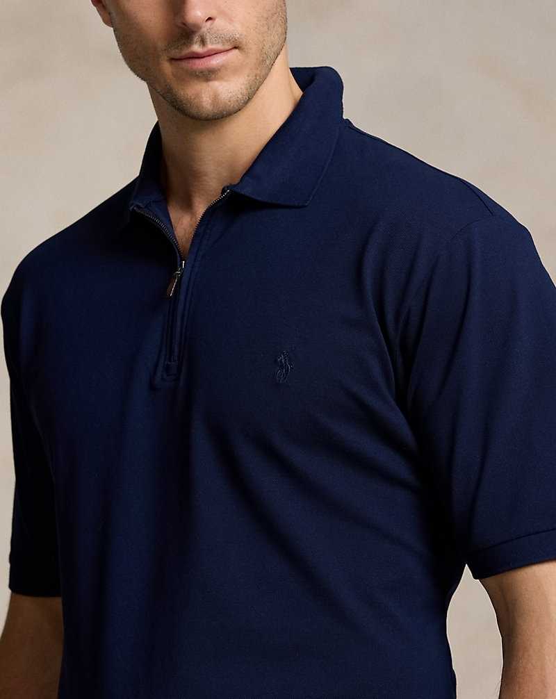 Camisa Polo Ralph Lauren Stretch Mesh Zip-Placket Hombre Refined Navy/C7587 | AGCJPRN-49 - vista 5