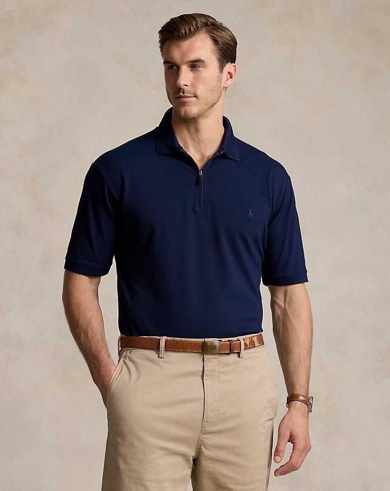 Camisa Polo Ralph Lauren Stretch Mesh Zip-Placket Hombre Refined Navy/C7587 | AGCJPRN-49 - vista 1
