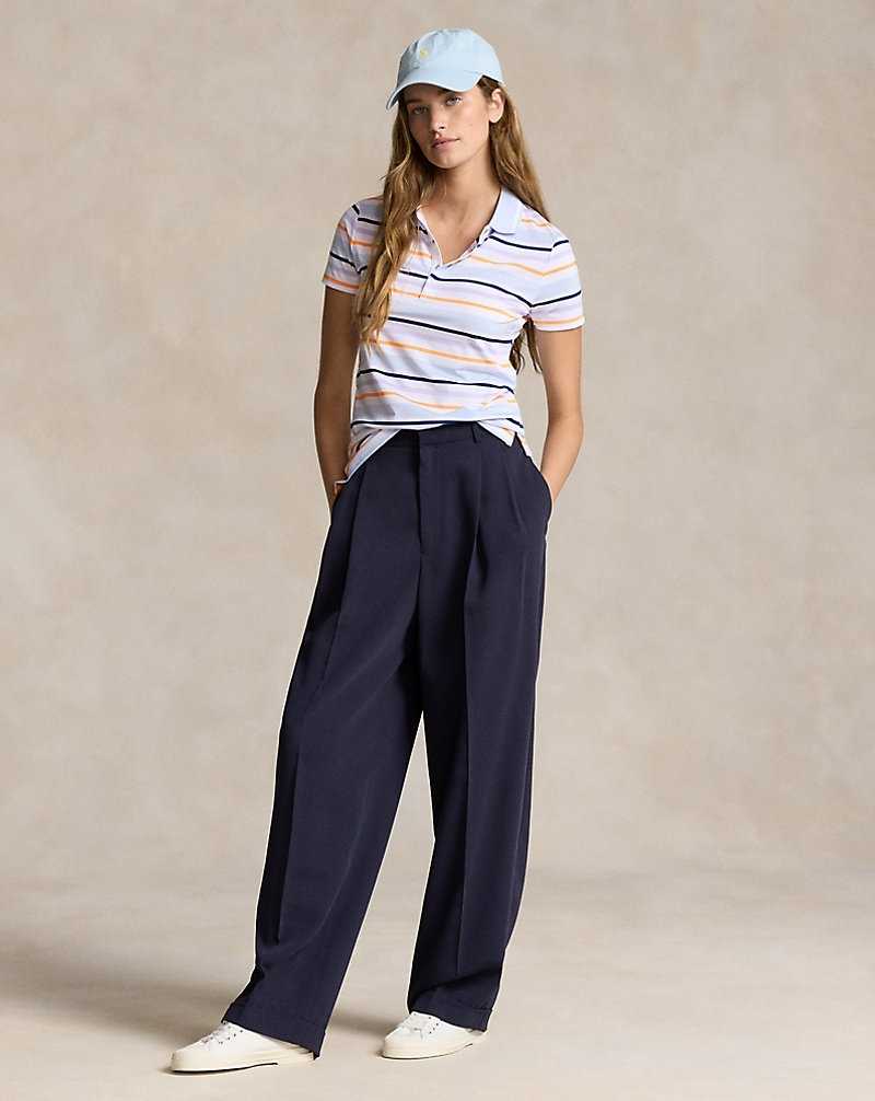 Camisa Polo Ralph Lauren Striped Stretch Jersey Mujer Azules | GMTFHOE-53 - vista 3