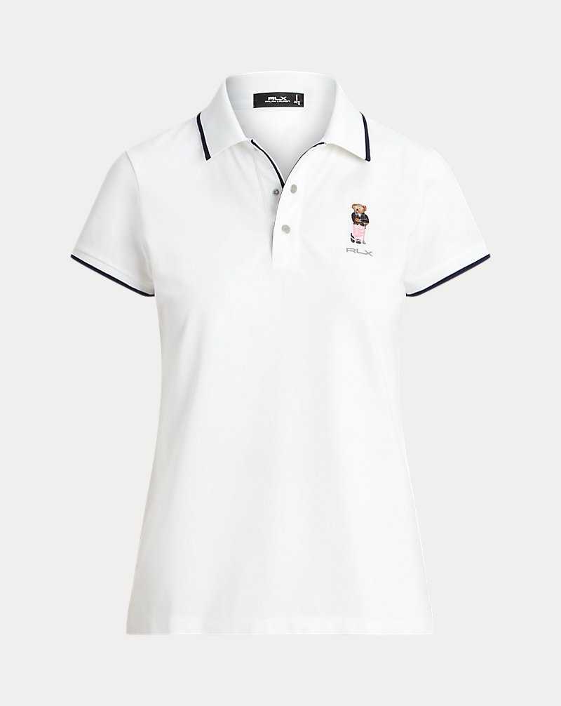 Camisa Polo Ralph Lauren Tailored Fit Bear Mujer Blancos | IPKTCAG-23 - vista 2