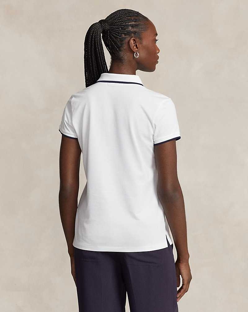 Camisa Polo Ralph Lauren Tailored Fit Bear Mujer Blancos | IPKTCAG-23 - vista 4
