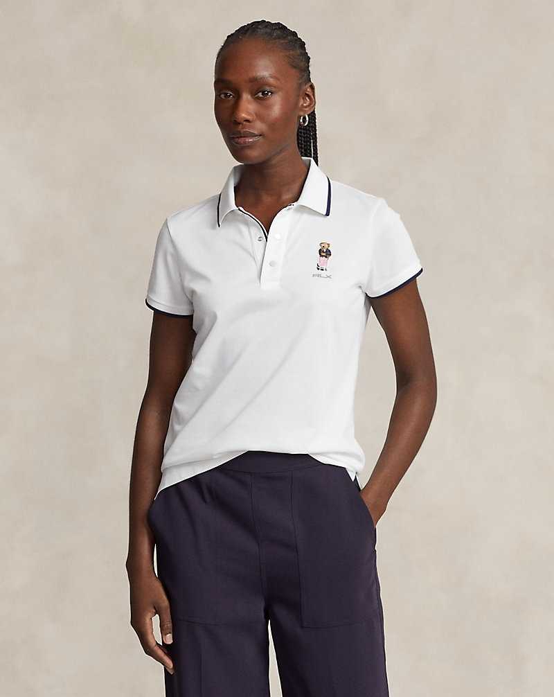 Camisa Polo Ralph Lauren Tailored Fit Bear Mujer Blancos | IPKTCAG-23 - vista 1