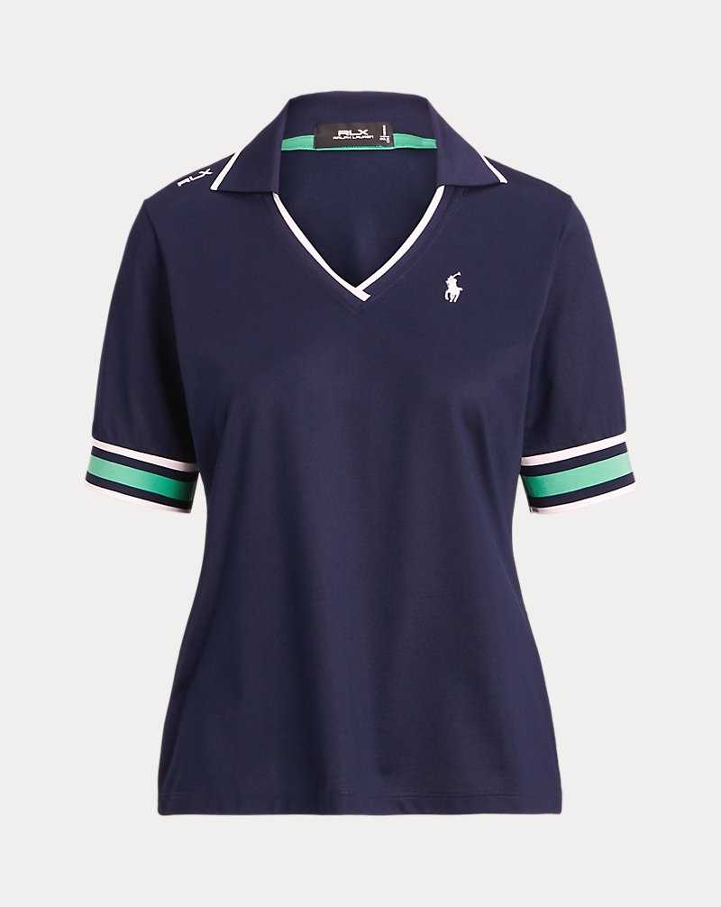 Camisa Polo Ralph Lauren Tailored Fit Cricket Mujer Refnd Nvy/Crse Grn/Crmc W | HZPOKDA-08 - vista 2