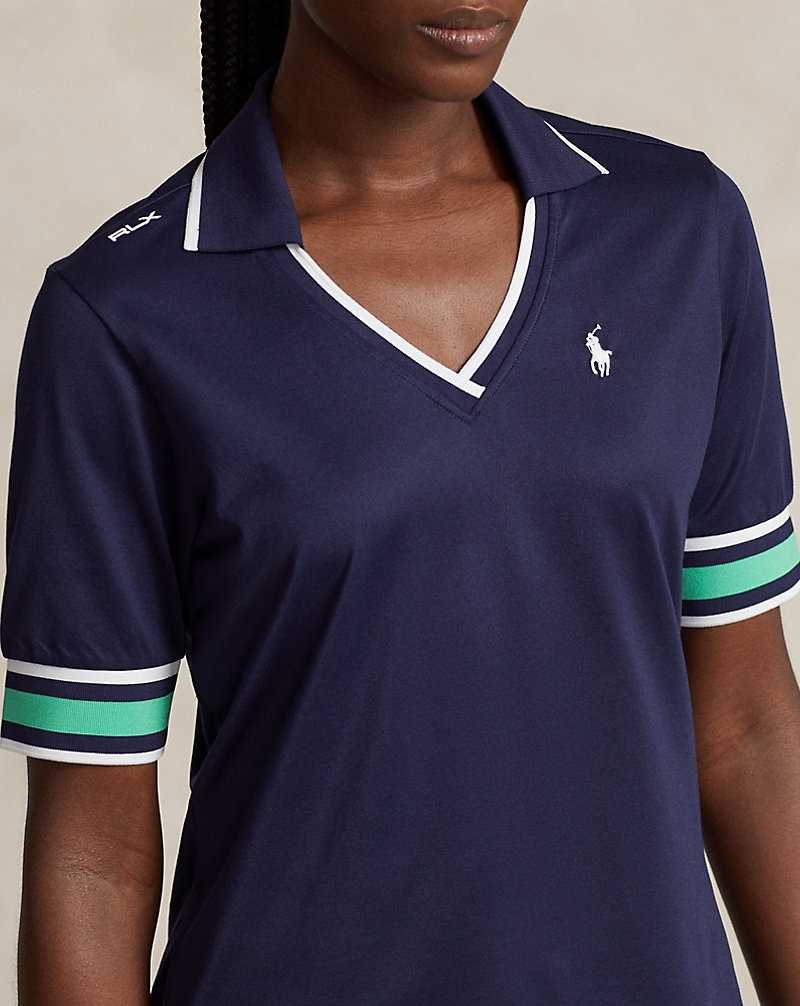 Camisa Polo Ralph Lauren Tailored Fit Cricket Mujer Refnd Nvy/Crse Grn/Crmc W | HZPOKDA-08 - vista 5