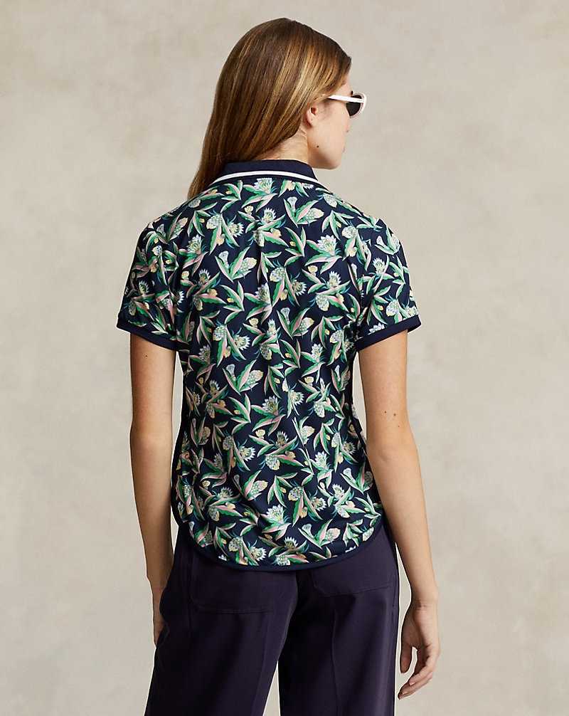 Camisa Polo Ralph Lauren Tailored Fit Floral Mujer Azul Marino | NLIOVGS-07 - vista 4