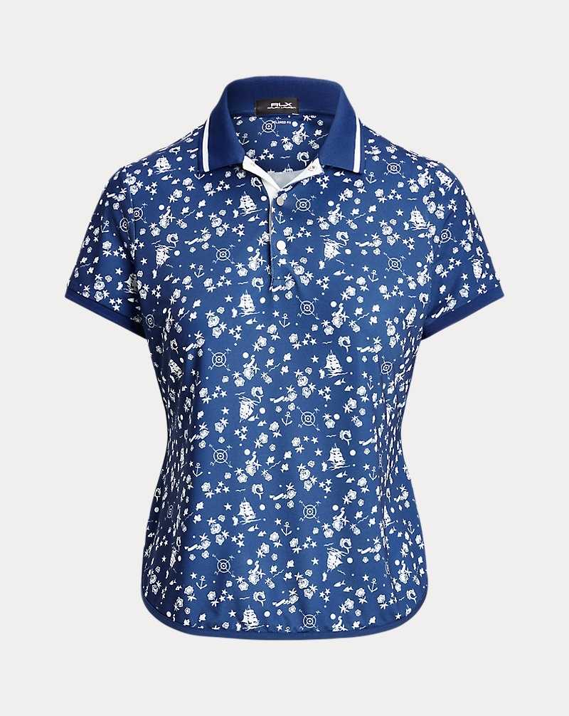 Camisa Polo Ralph Lauren Tailored Fit Graphic Jersey Mujer Nautical Cnv/beach Ryl | NUJWLGO-65 - vista 2