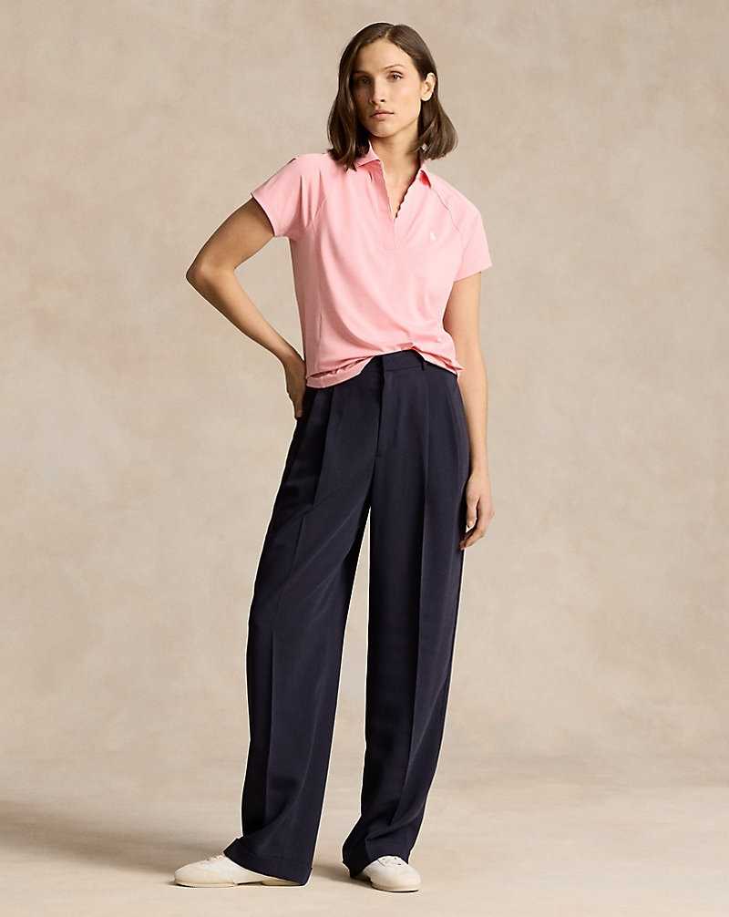 Camisa Polo Ralph Lauren Tailored Fit Mesh Mujer Rosas | PGXDONF-49 - vista 3