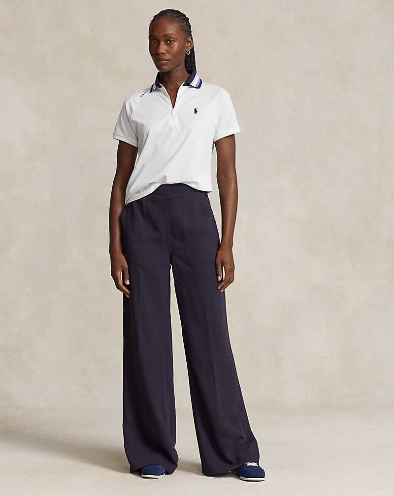Camisa Polo Ralph Lauren Tailored Fit Quarter-Zip Mujer Blancos | WZPCQVX-23 - vista 3