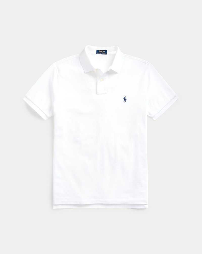 Camisa Polo Ralph Lauren The Iconic Mesh Hombre White/navy | CAIJXLT-52 - vista 2
