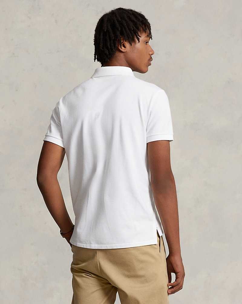 Camisa Polo Ralph Lauren The Iconic Mesh Hombre White/navy | CAIJXLT-52 - vista 4