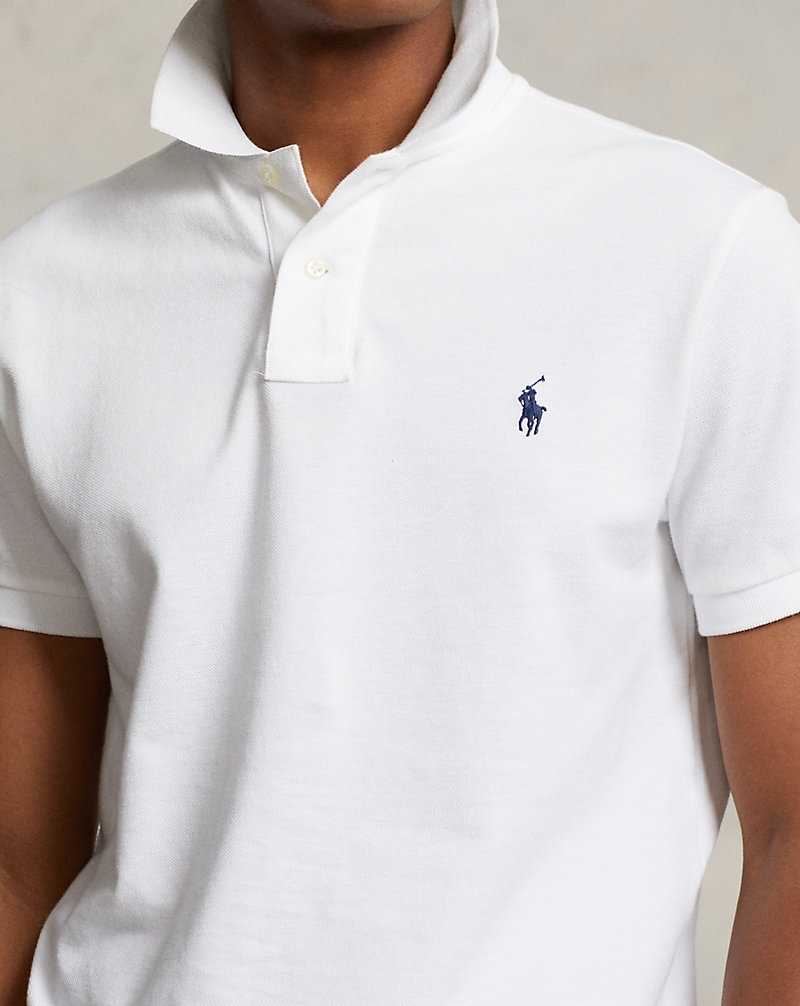 Camisa Polo Ralph Lauren The Iconic Mesh Hombre White/navy | CAIJXLT-52 - vista 5
