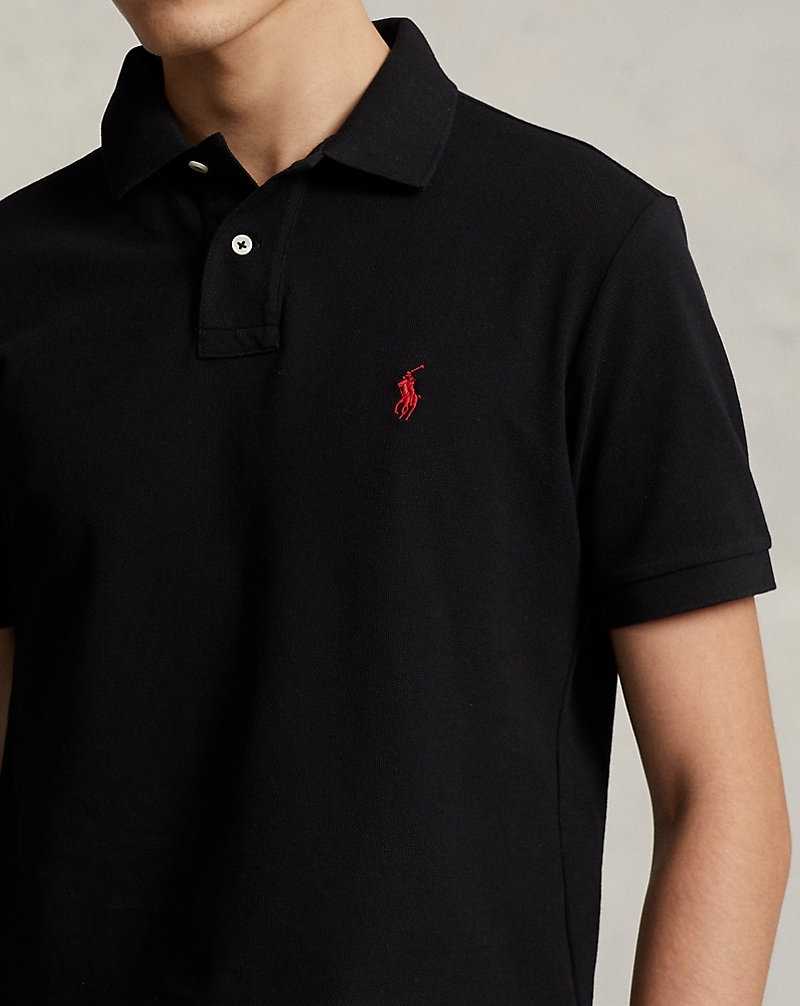 Camisa Polo Ralph Lauren The Iconic Mesh Hombre Black/Red | MOWDHXI-69 - vista 5