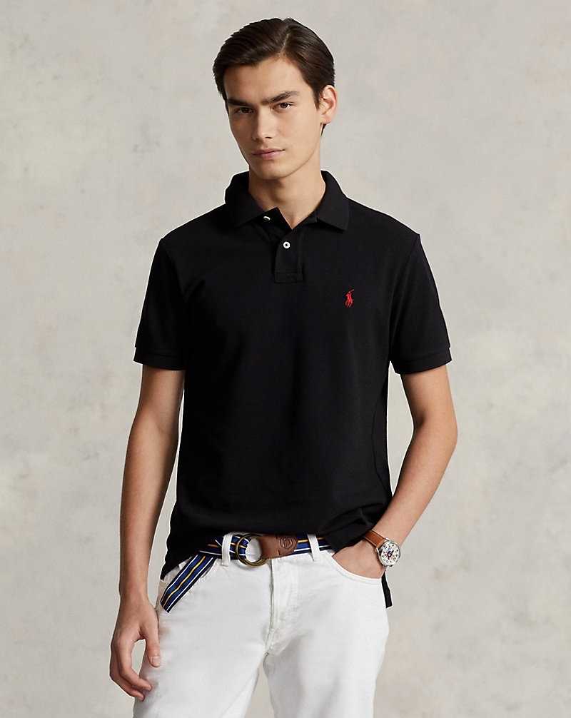 Camisa Polo Ralph Lauren The Iconic Mesh Hombre Black/Red | MOWDHXI-69 - vista 1
