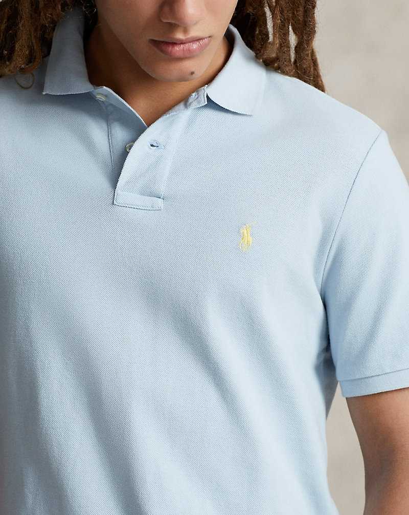 Camisa Polo Ralph Lauren The Iconic Mesh Hombre Azules | JZDLRWI-51 - vista 5