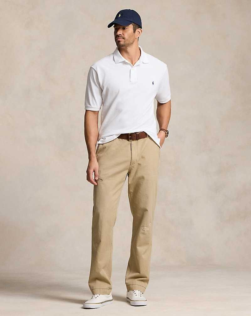 Camisa Polo Ralph Lauren The Iconic Mesh Hombre Blancos | HNGQOVZ-25 - vista 3