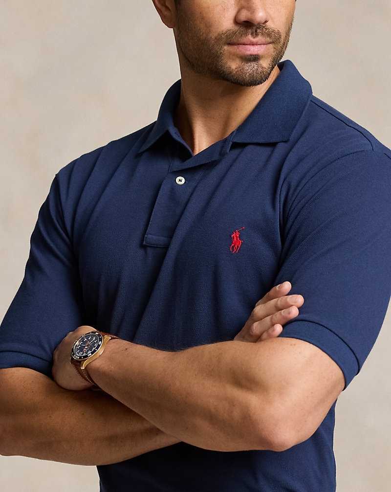 Camisa Polo Ralph Lauren The Iconic Mesh Hombre Navy/Red | JAYGHFE-91 - vista 5