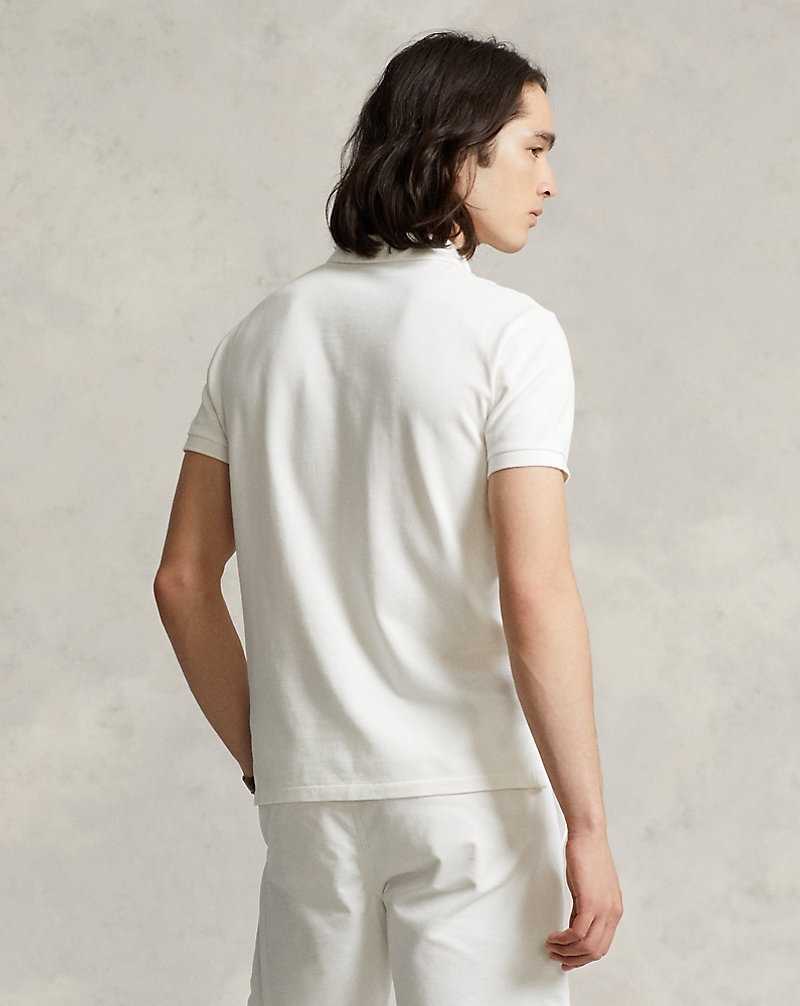 Camisa Polo Ralph Lauren The Iconic Mesh Hombre Blancos | ODINSJV-27 - vista 4