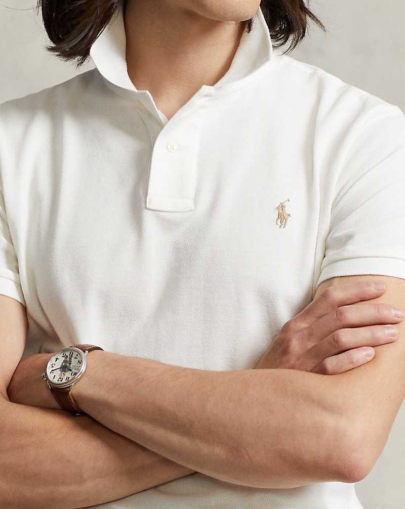 Camisa Polo Ralph Lauren The Iconic Mesh Hombre Blancos | ODINSJV-27 - vista 5