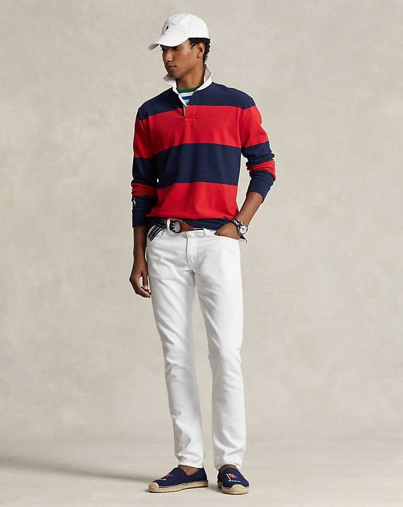 Camisa Polo Ralph Lauren The Iconic Rugby Hombre Rojos | PFRTQWX-56 - vista 3