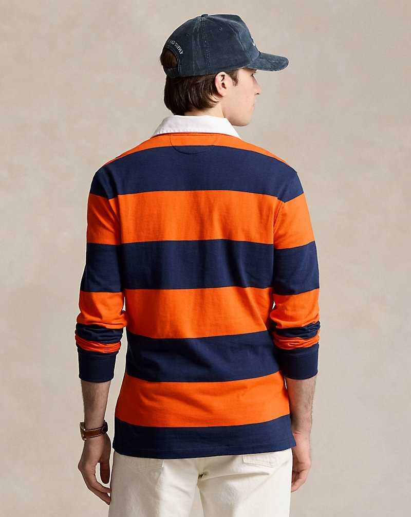 Camisa Polo Ralph Lauren The Iconic Rugby Hombre Newport Navy/Orange | XZYMLJN-07 - vista 4