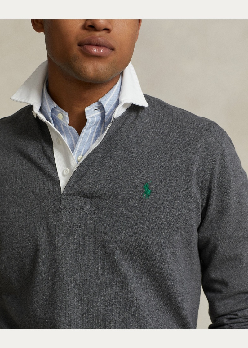 Camisa Polo The Iconic Rugby Shirt Hombre Blancos | ZOWY81069 - vista 5