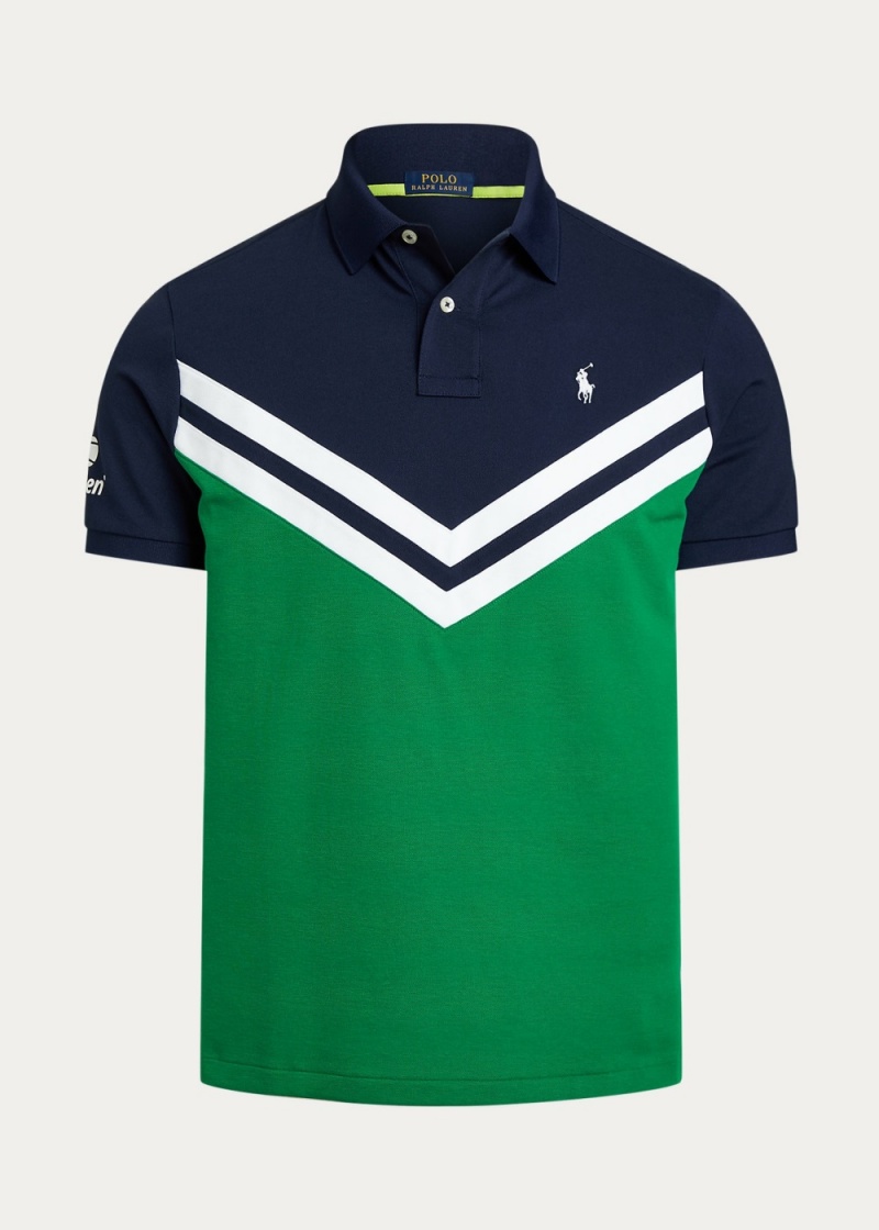 Camisa Polo US Open Custom Slim Fit Performance Hombre Verdes | XZHO78023 - vista 4