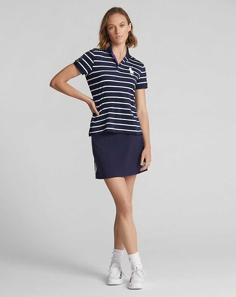 Camisa Polo Ralph Lauren Wimbledon Ballperson Striped Mujer Rfd Nvy/Cer Wht | SODLMRY-07 - vista 3