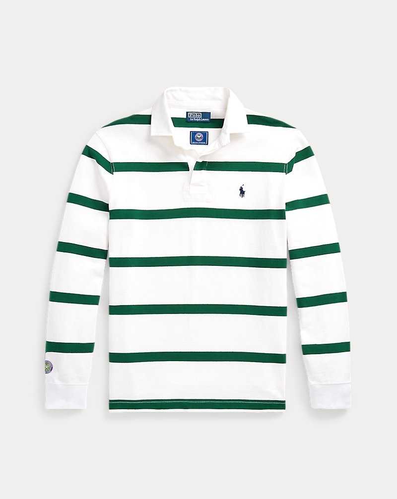 Camisa Polo Ralph Lauren Wimbledon Classic Fit Rugby Hombre White/Moss Agate | UNAPDFY-16 - vista 2
