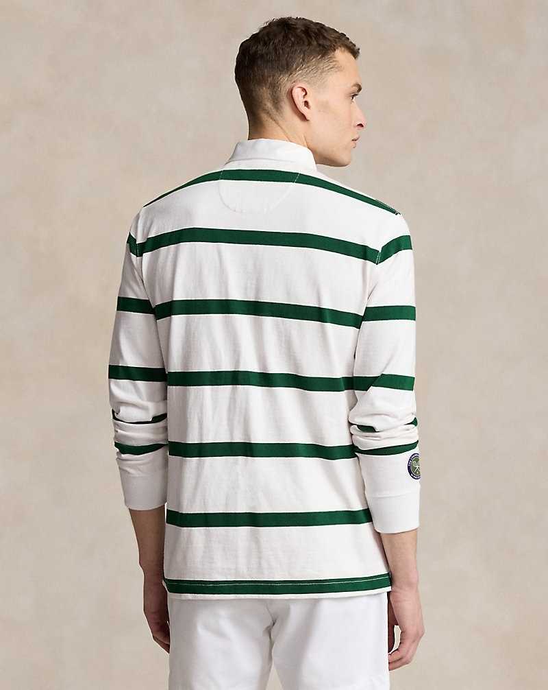 Camisa Polo Ralph Lauren Wimbledon Classic Fit Rugby Hombre White/Moss Agate | UNAPDFY-16 - vista 4