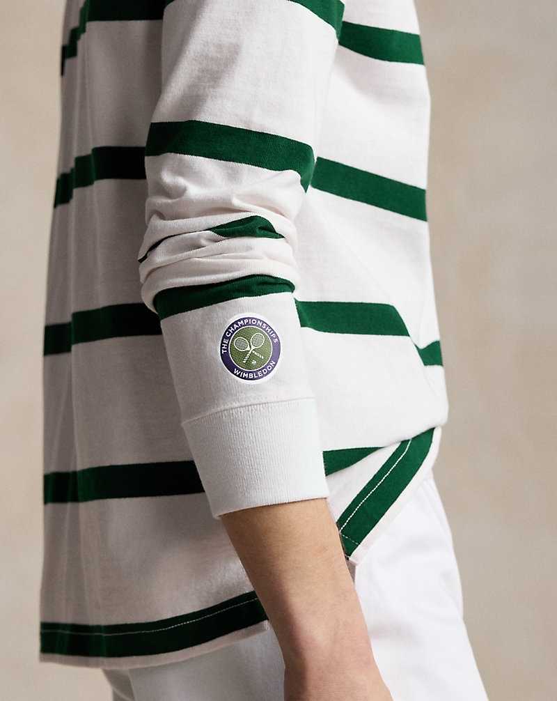 Camisa Polo Ralph Lauren Wimbledon Classic Fit Rugby Hombre White/Moss Agate | UNAPDFY-16 - vista 5