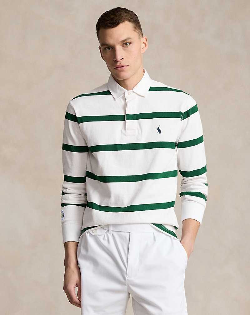 Camisa Polo Ralph Lauren Wimbledon Classic Fit Rugby Hombre White/Moss Agate | UNAPDFY-16 - vista 1