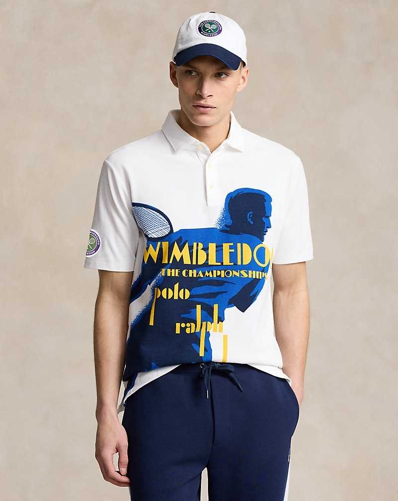 Camisa Polo Ralph Lauren Wimbledon Classic Fit Graphic Hombre Lawn Tennis Player Print | FQMIPBH-36 - vista 1