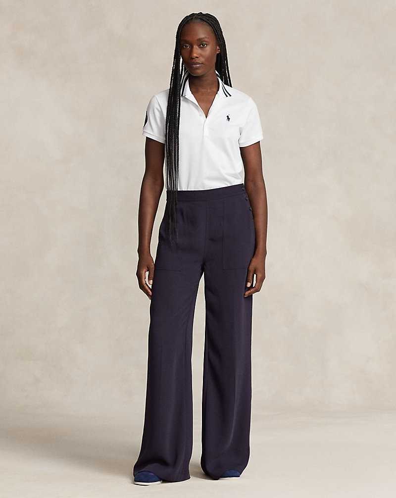 Camisa Polo Ralph Lauren Wimbledon Pique Mujer Blancos | YOLIQJT-12 - vista 3