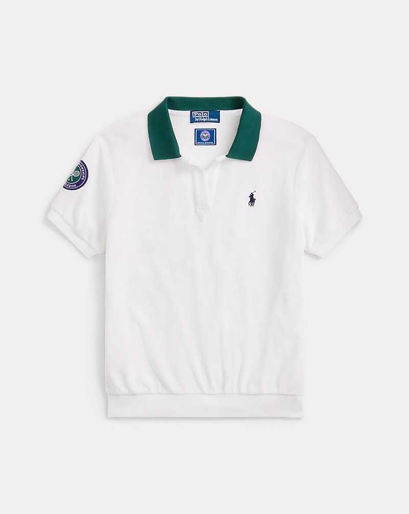 Camisa Polo Ralph Lauren Wimbledon Terry Mujer Ceramic White/moss Agate | DLINCJW-23 - vista 2
