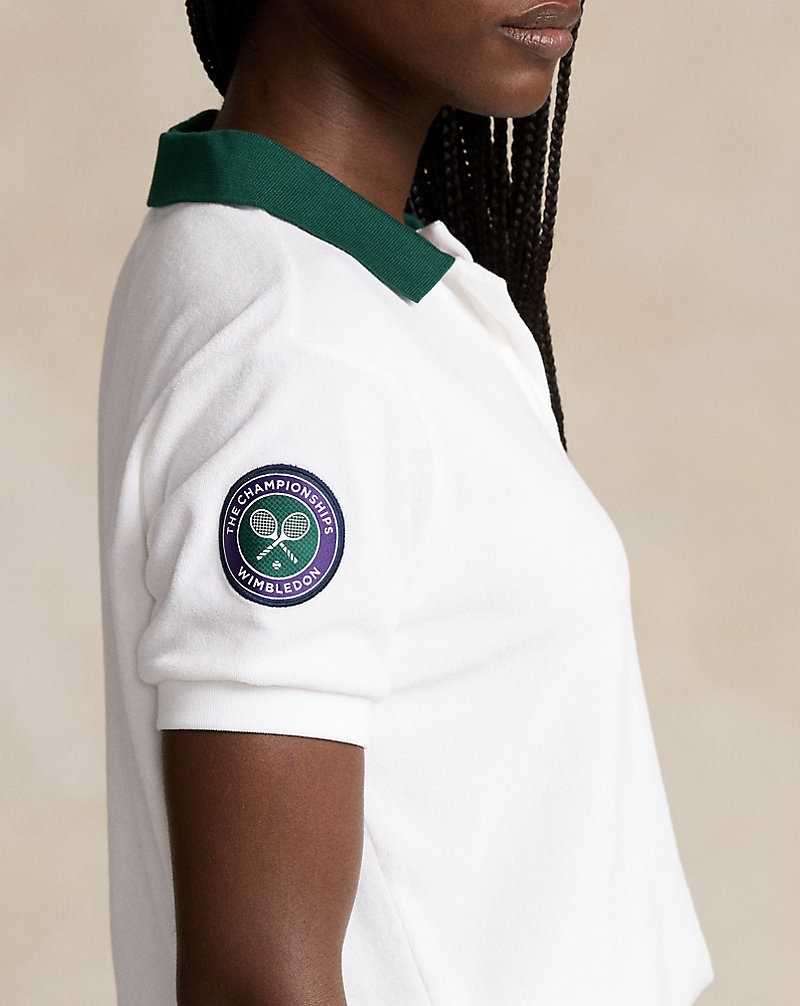 Camisa Polo Ralph Lauren Wimbledon Terry Mujer Ceramic White/moss Agate | DLINCJW-23 - vista 5