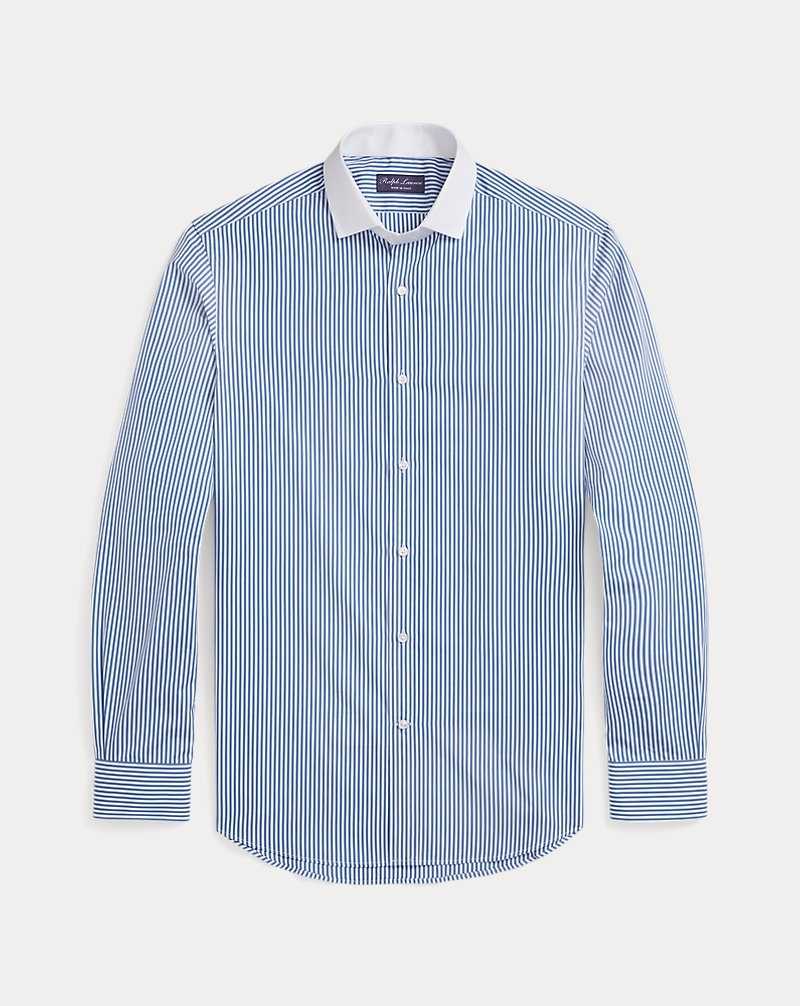 Camisas Formales Ralph Lauren Bengal-Stripe Poplin Hombre Azules Blancos | WQZFGDA-43 - vista 2