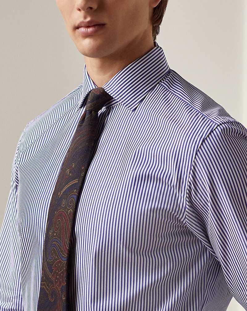 Camisas Formales Ralph Lauren Bengal-Stripe Hombre Azules Blancos | JXGQLUI-38 - vista 5