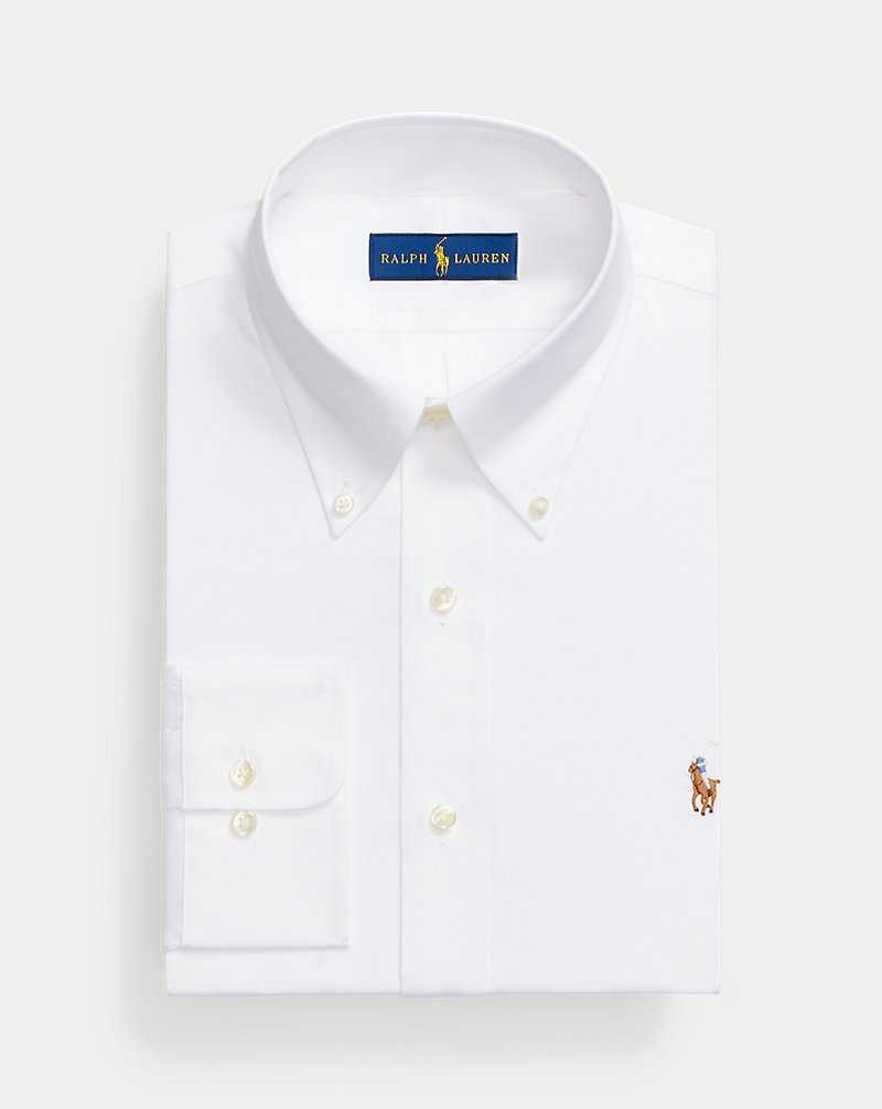 Camisas Formales Ralph Lauren Custom Fit Oxford Hombre Blancos | BWACZVN-07 - vista 2