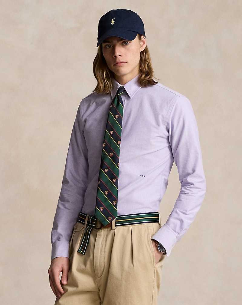 Camisas Formales Ralph Lauren Custom Fit Monogram Oxford Hombre Thistle | PKADJVC-90 - vista 1