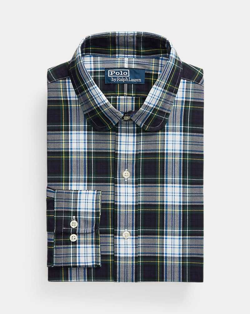 Camisas Formales Ralph Lauren Custom Fit Plaid Poplin Hombre Amarillos | ORPAKEZ-14 - vista 2