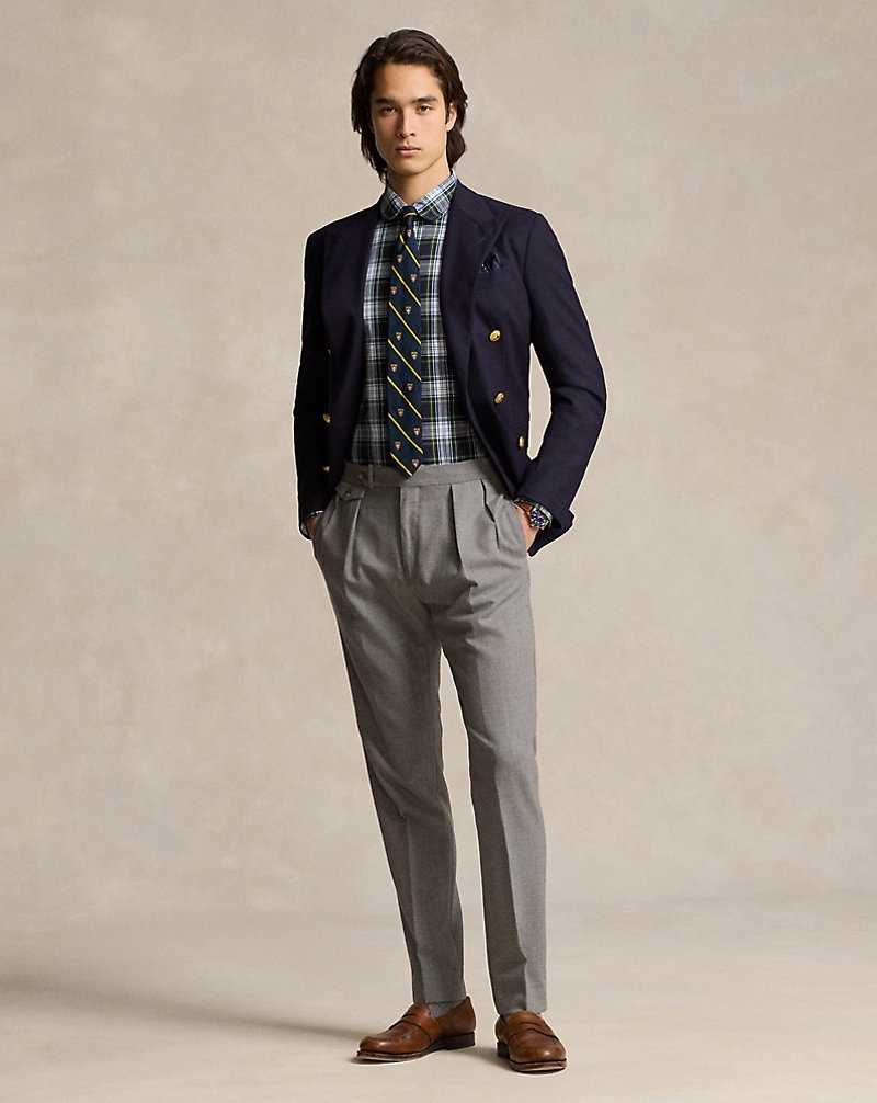 Camisas Formales Ralph Lauren Custom Fit Plaid Poplin Hombre Amarillos | ORPAKEZ-14 - vista 3