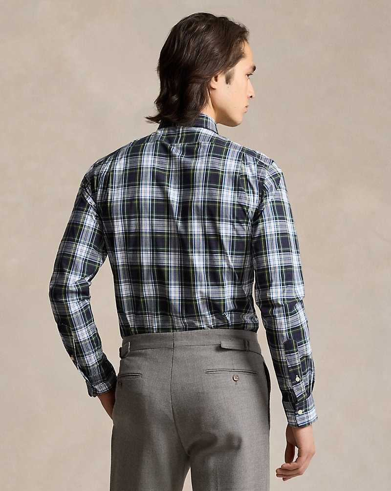 Camisas Formales Ralph Lauren Custom Fit Plaid Poplin Hombre Amarillos | ORPAKEZ-14 - vista 4