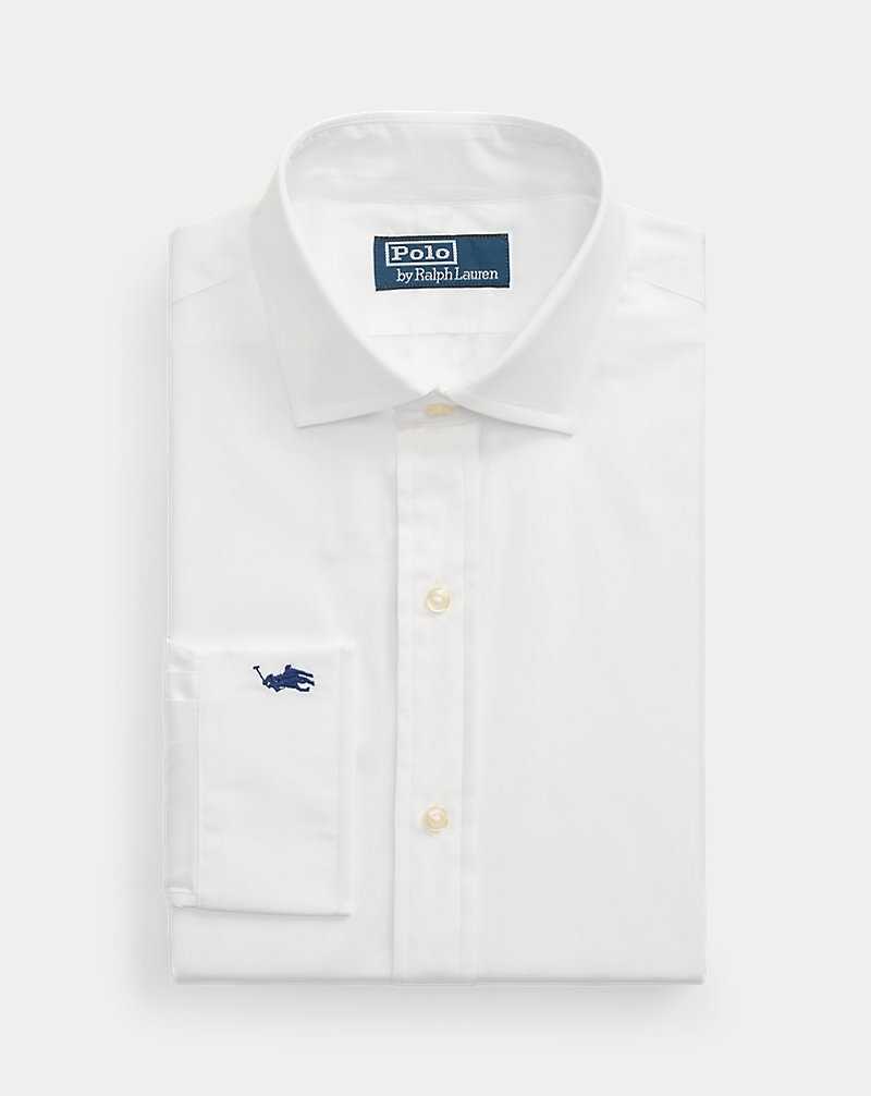 Camisas Formales Ralph Lauren Custom Fit Poplin Hombre Blancos | BISCXDG-19 - vista 2